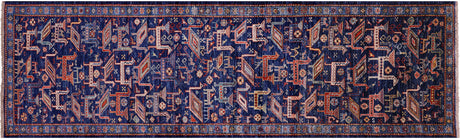 Blue Runner Hand Knotted Persian Heriz Serapi Rug - Manhattan Rugs