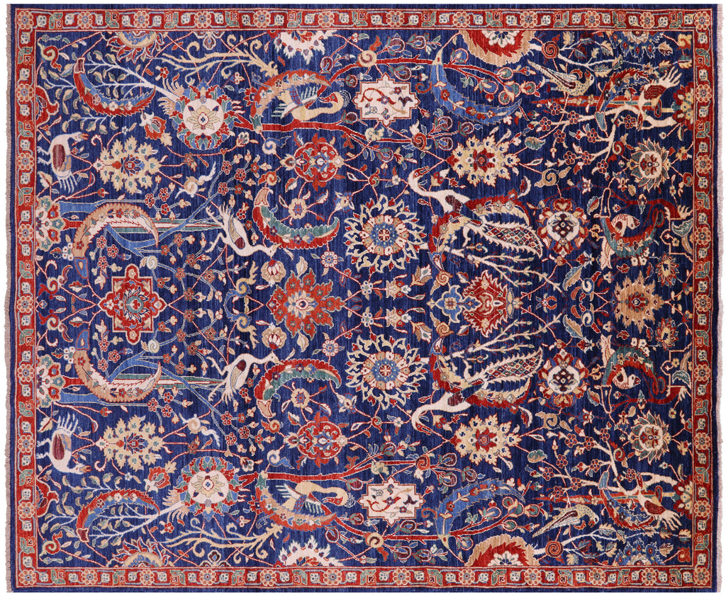 Persian Heriz Serapi Exotic Birds Handmade Rug - Manhattan Rugs