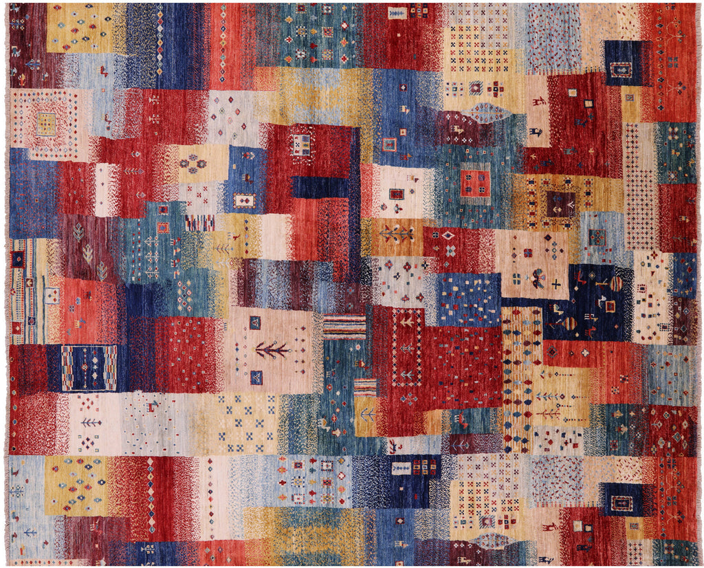 Tribal Persian Gabbeh Hand-Knotted Wool Rug - Manhattan Rugs