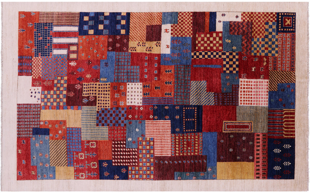 Tribal Persian Gabbeh Hand Knotted Rug - Manhattan Rugs