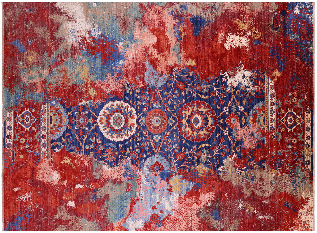 Hand Knotted Transitional Persian Heriz Serapi Rug - Manhattan Rugs