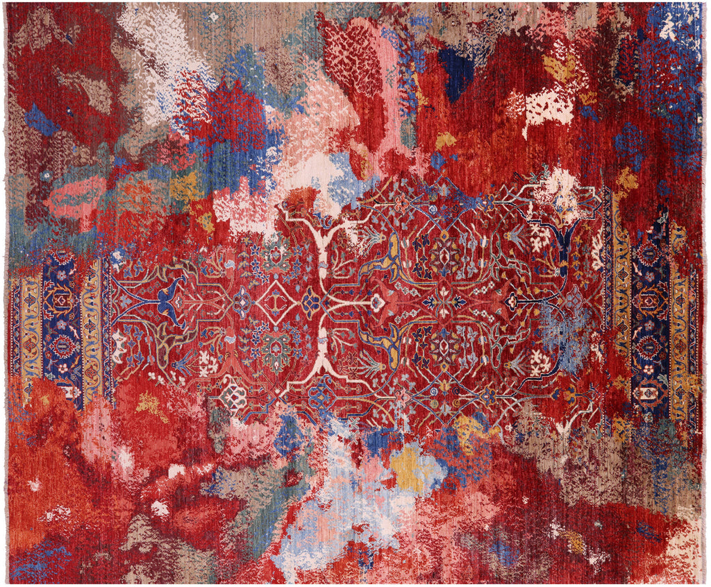 Handmade Transitional Persian Heriz Serapi Rug - Manhattan Rugs