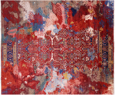 Handmade Transitional Persian Heriz Serapi Rug - Manhattan Rugs