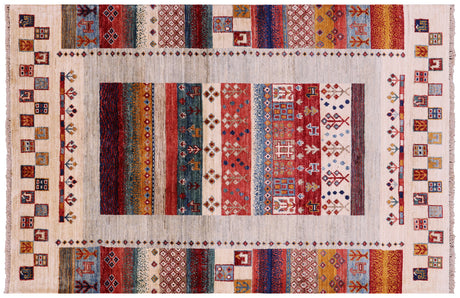 Tribal Persian Gabbeh Handmade Wool Rug - Manhattan Rugs