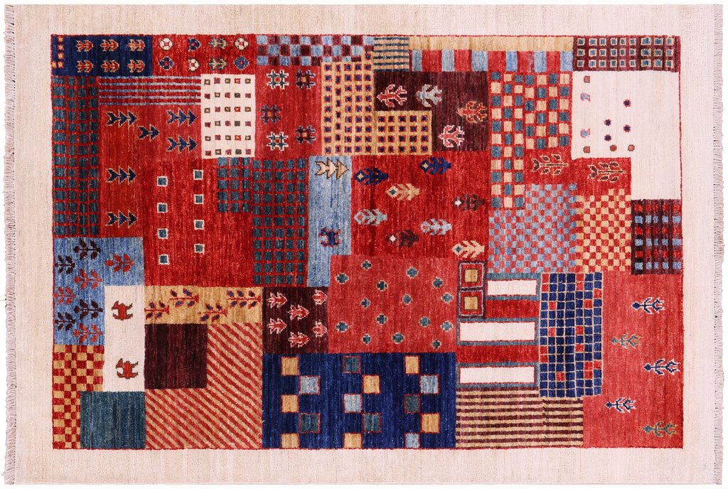 Tribal Persian Gabbeh Handmade Wool Rug - Manhattan Rugs