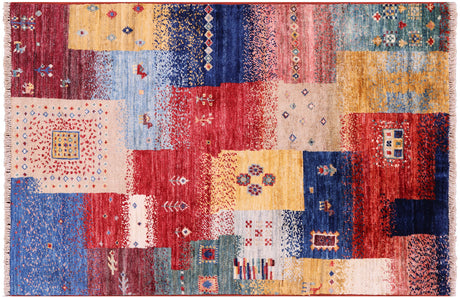 Tribal Persian Gabbeh Hand Knotted Rug - Manhattan Rugs