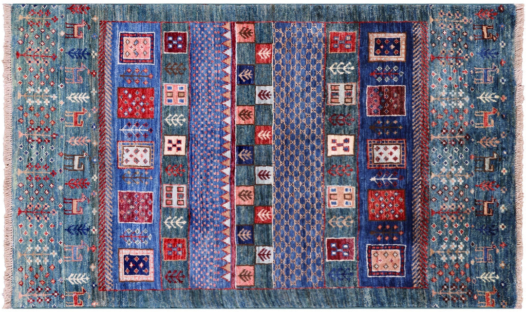 Handmade Persian Gabbeh Tribal Rug - Manhattan Rugs