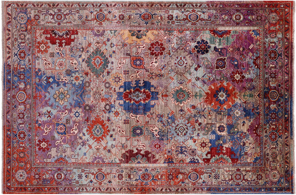 Transitional Persian Heriz Serapi Hand Knotted Wool Rug - Manhattan Rugs