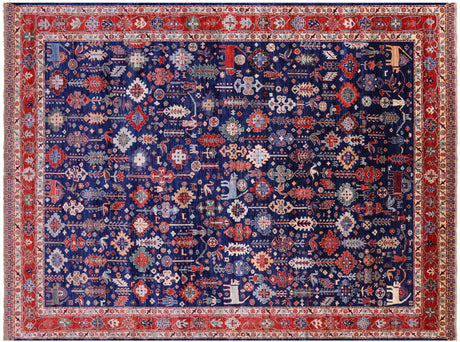 Persian Heriz Serapi Handmade Wool Rug - Manhattan Rugs