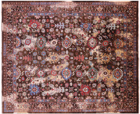 Transitional Persian Heriz Serapi Hand-Knotted Rug - Manhattan Rugs