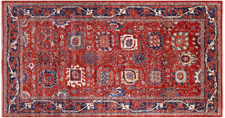 Persian Heriz Serapi Handmade Wool Rug - Manhattan Rugs