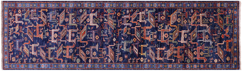 Runner Persian Heriz Serapi Hand-Knotted Wool Rug - Manhattan Rugs