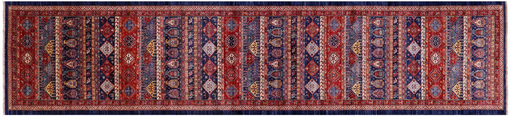 Runner Persian Gabbeh Tribal Hand-Knotted Rug - Manhattan Rugs
