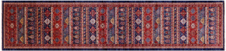 Runner Persian Gabbeh Tribal Hand-Knotted Rug - Manhattan Rugs