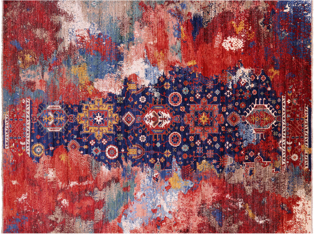 Transitional Persian Heriz Serapi Hand-Knotted Rug - Manhattan Rugs