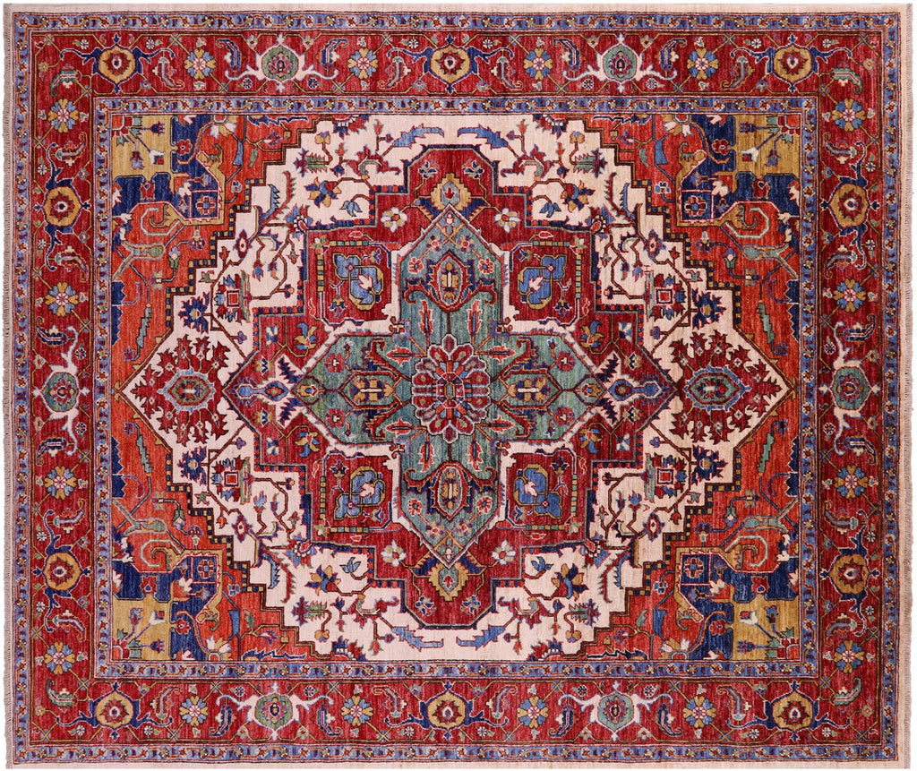 Persian Heriz Serapi Hand Knotted Wool Rug - Manhattan Rugs