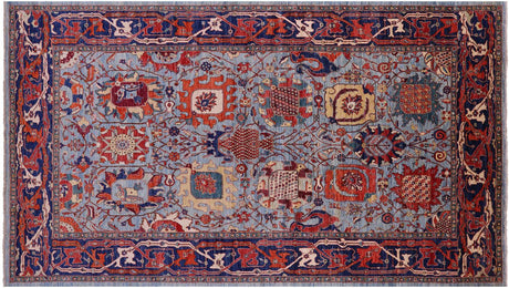 Persian Heriz Serapi Hand Knotted Wool Rug - Manhattan Rugs