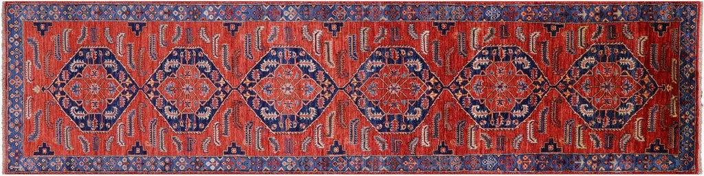 Red Persian Heriz Serapi Handmade Runner Rug - Manhattan Rugs