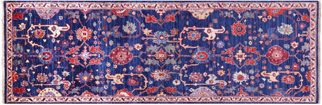 Hand-Knotted Persian Heriz Serapi Runner Rug - Manhattan Rugs