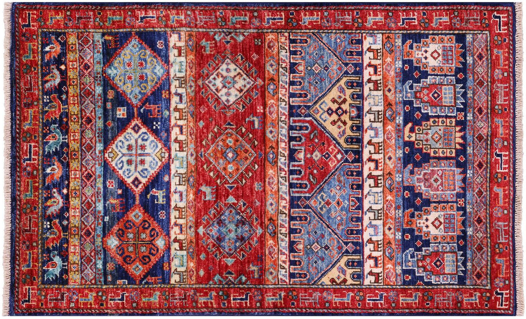 Persian Gabbeh Tribal Handmade Wool Rug - Manhattan Rugs
