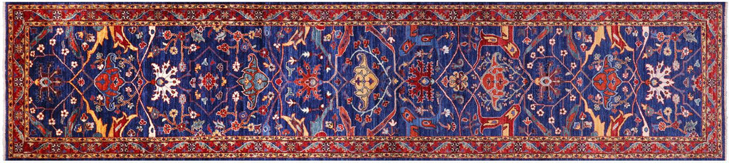 Hand-Knotted Persian Heriz Serapi Runner Rug - Manhattan Rugs