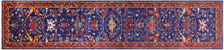 Hand-Knotted Persian Heriz Serapi Runner Rug - Manhattan Rugs