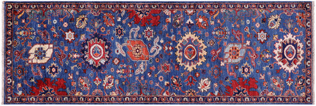 Persian Heriz Serapi Handmade Runner Wool Rug - Manhattan Rugs