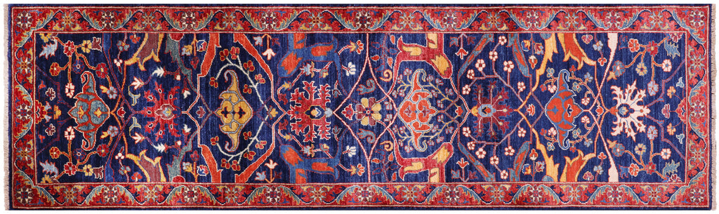 Runner Persian Heriz Serapi Hand-Knotted Rug - Manhattan Rugs