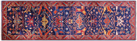 Runner Persian Heriz Serapi Hand-Knotted Rug - Manhattan Rugs