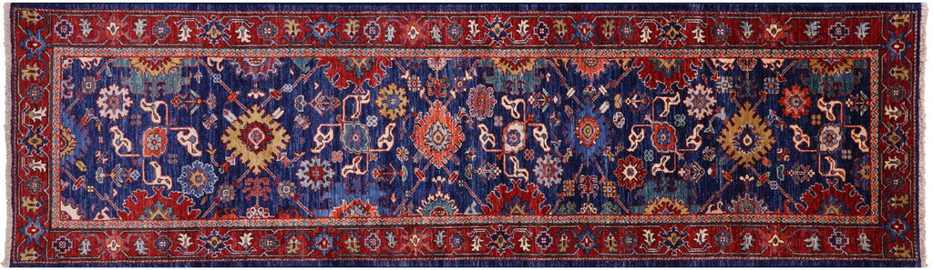 Persian Heriz Serapi Hand-Knotted Wool Runner Rug - Manhattan Rugs