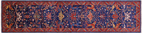 Runner Persian Heriz Serapi Handmade Wool Rug - Manhattan Rugs