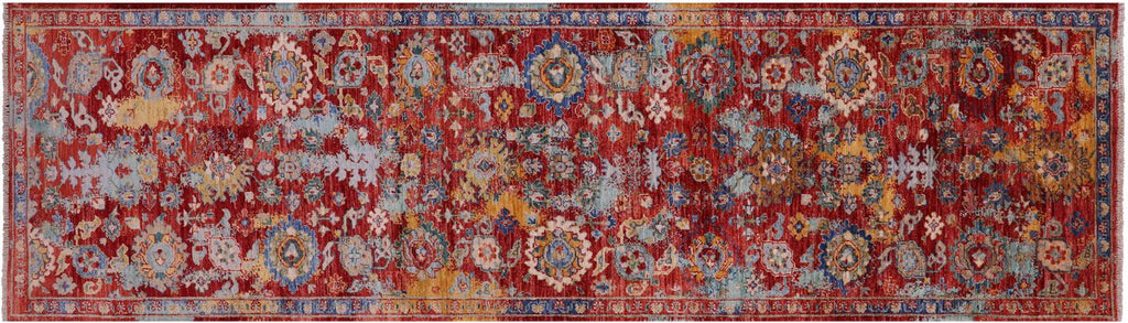 Runner Transitional Persian Heriz Serapi Handmade Rug - Manhattan Rugs