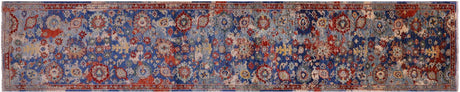 Runner Transitional Persian Heriz Serapi Handmade Rug - Manhattan Rugs