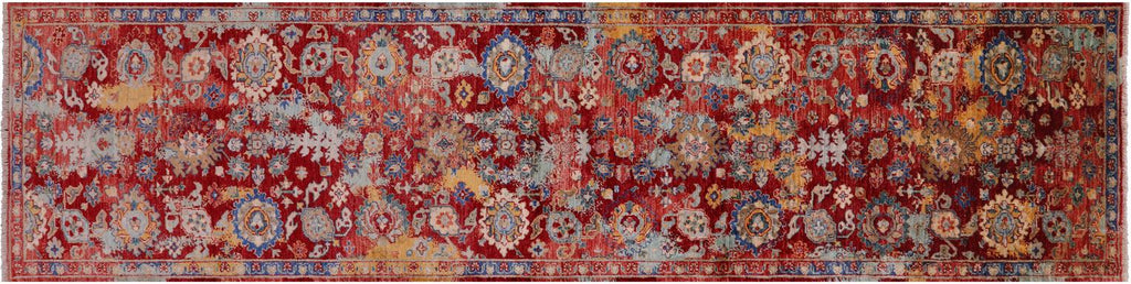 Runner Transitional Persian Heriz Serapi Hand-Knotted Rug - Manhattan Rugs