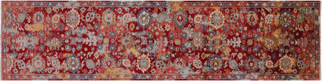 Runner Transitional Persian Heriz Serapi Hand-Knotted Rug - Manhattan Rugs
