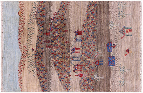 Persian Gabbeh Tribal Hand Knotted Rug - Manhattan Rugs