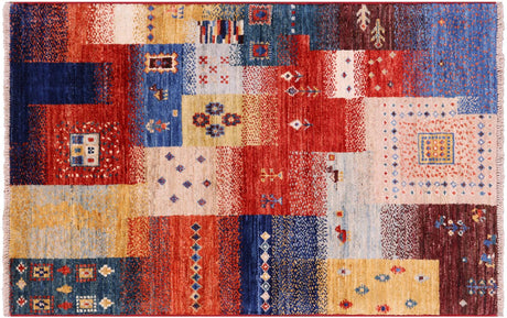 Handmade Persian Gabbeh Tribal Wool Rug - Manhattan Rugs