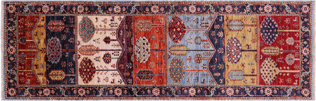 Runner Hand-Knotted Tribal Persian Gabbeh Wool Rug - Manhattan Rugs