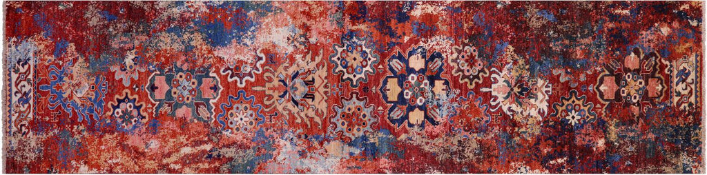 Runner Transitional Persian Heriz Serapi Hand Knotted Rug - Manhattan Rugs