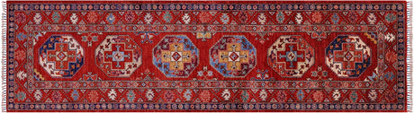 Hand Knotted Super Turkmen Ersari Runner Rug - Manhattan Rugs