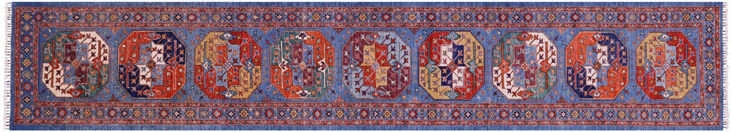 Blue Super Turkmen Ersari Handmade Runner Rug - Manhattan Rugs