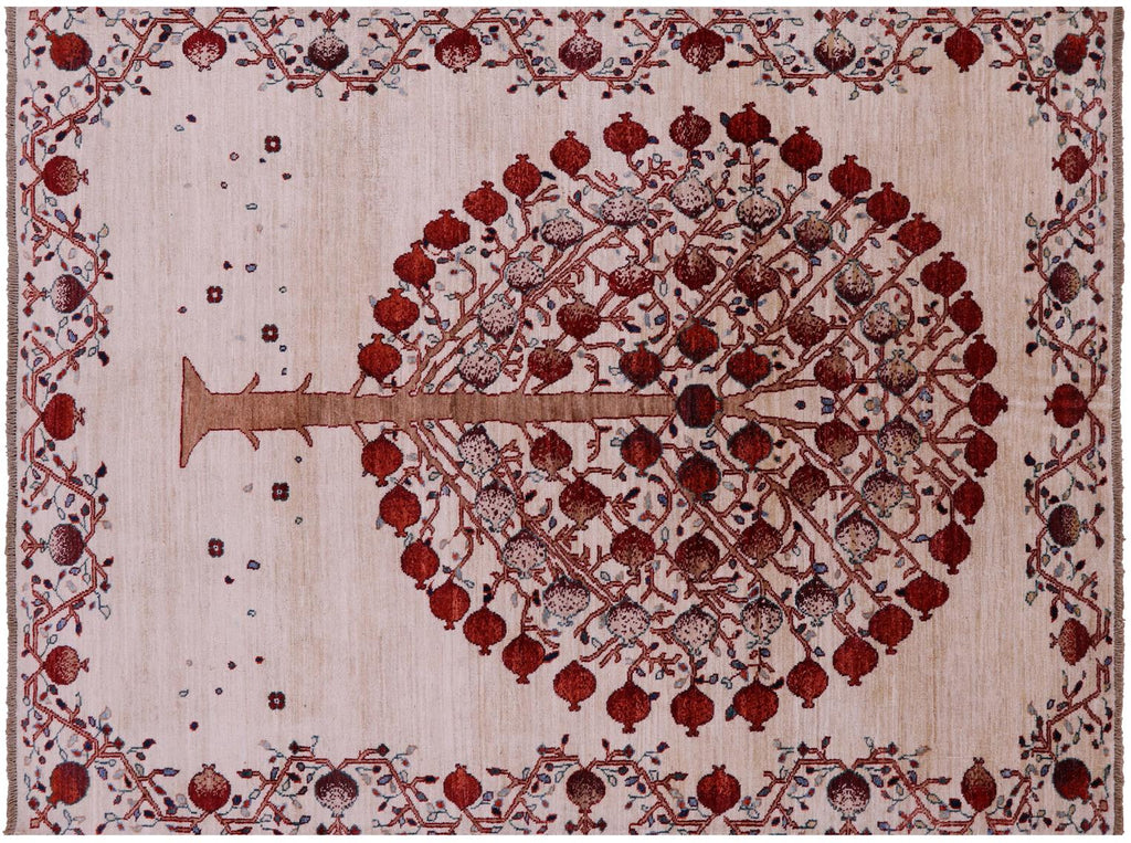 Hand Knotted Persian Gabbeh Pomegranate Tree Rug - Manhattan Rugs