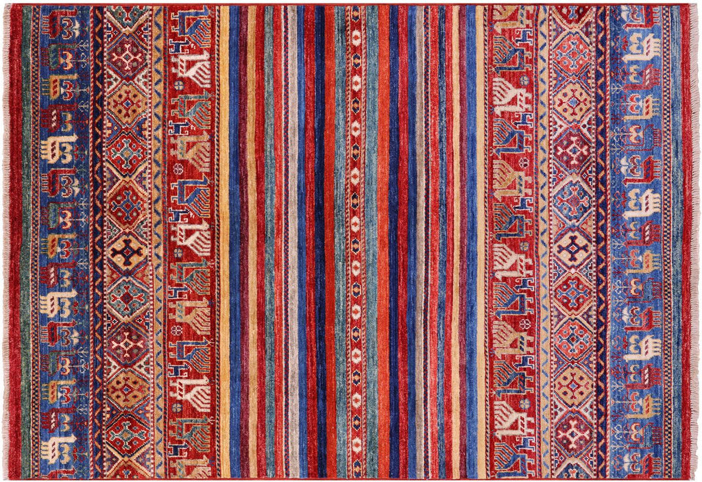 Tribal Persian Gabbeh Hand Knotted Wool Rug - Manhattan Rugs