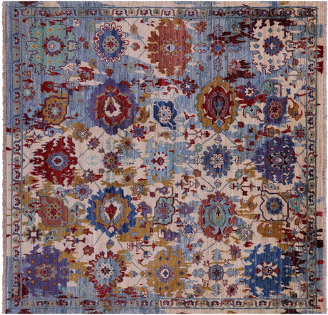 Square Transitional Persian Heriz Serapi Handmade Rug - Manhattan Rugs