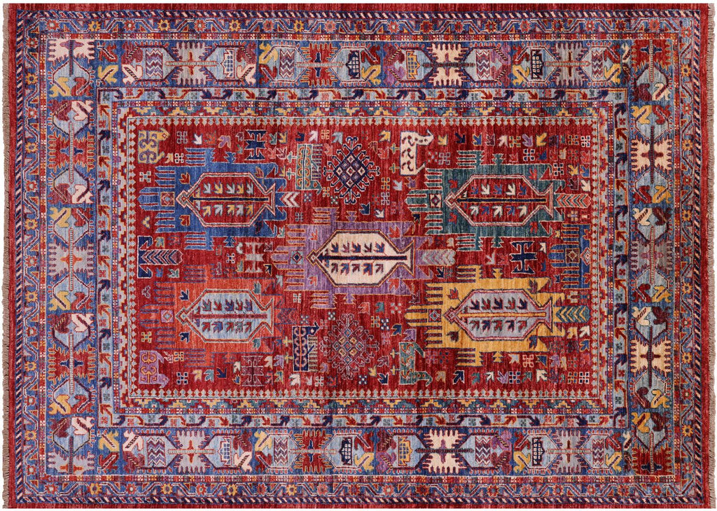 Red Tribal Fine Serapi Handmade Wool Rug - Manhattan Rugs