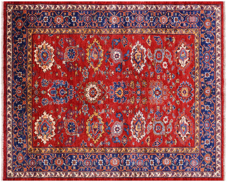 Red Persian Heriz Serapi Hand-Knotted Rug - Manhattan Rugs