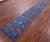 Blue Persian Tabriz Handmade Wool & Silk Runner Rug - Manhattan Rugs