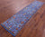Blue Runner Wool & Silk Persian Tabriz Handmade Rug - Manhattan Rugs
