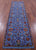 Blue Persian Tabriz Handmade Wool & Silk Runner Rug - Manhattan Rugs