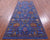 Blue Wool & Silk Persian Tabriz Handmade Runner Rug - Manhattan Rugs